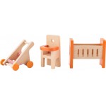 Set mobilier Camera Copilului pentru casute de papusi WoodyLand